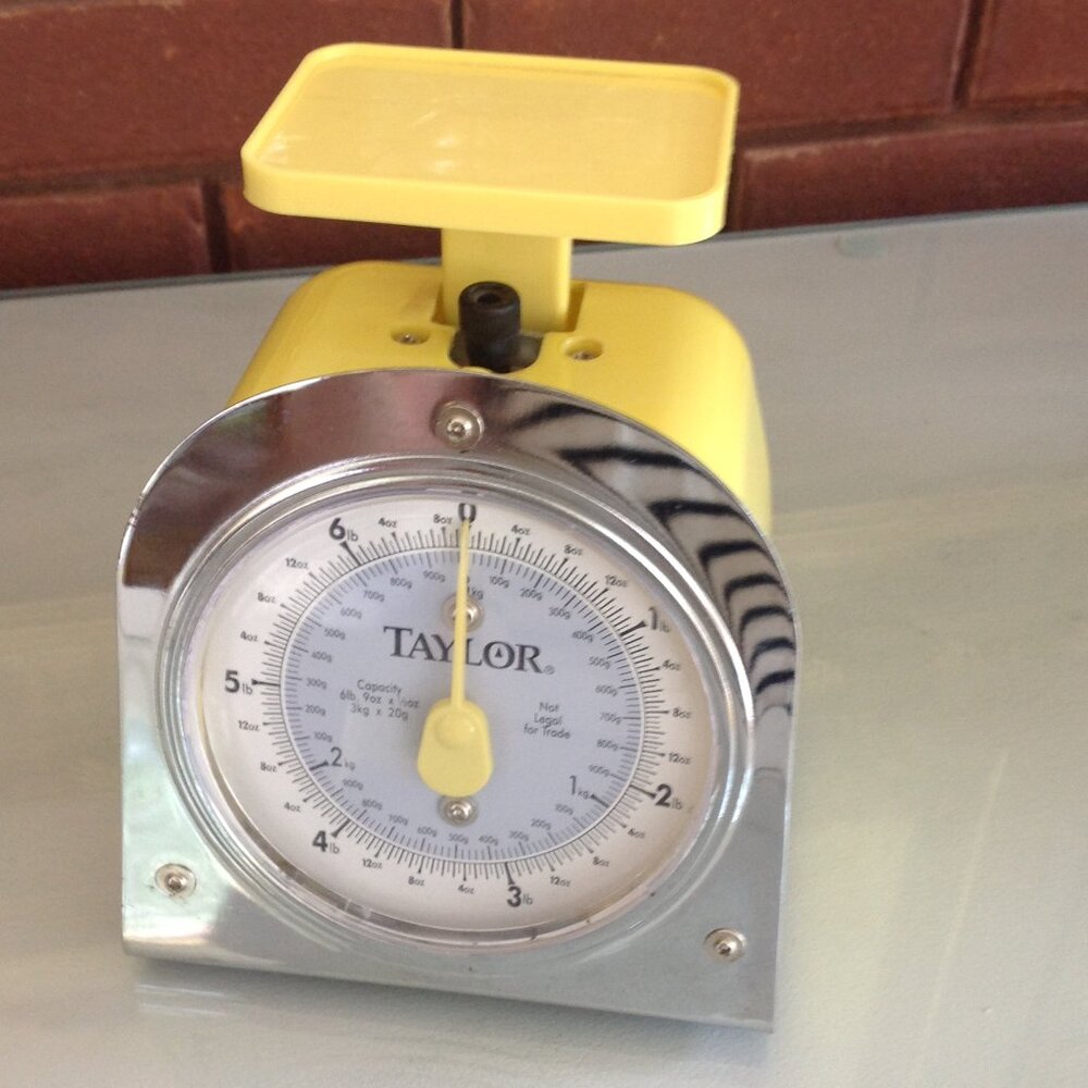 Vintage Yellow Retro Taylor Kitchen Scale Designed for portion Control